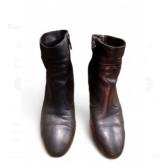 Vintage Alberto Fermani Black Leather Ankle Booties - Picture 9 of 14